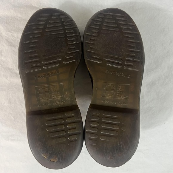 Vintage Dr. Martens 3989/28 Shoes Mens Size 7 Red Gray Leather Brogue Colorblock - Picture 6 of 9